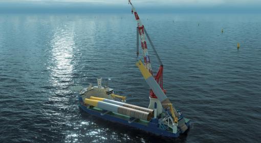 Huisman to deliver 5,000mt crane and integrated monopile handling system for Penta-Ocean Construction's new heavy lift vessel